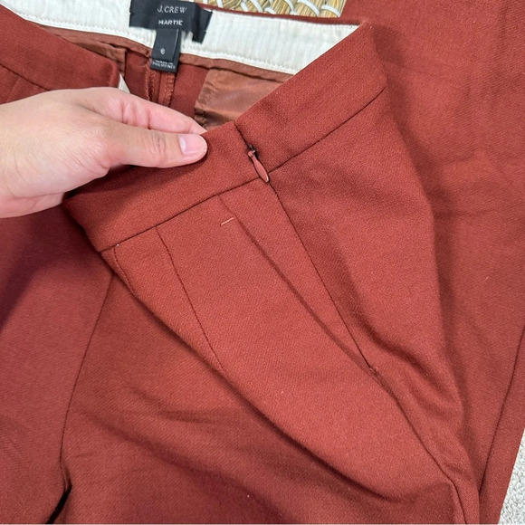 J. Crew Martie Wool Blend Pants Trouser Slim Fit Cropped in Copper Size 6 - Picture 9 of 16